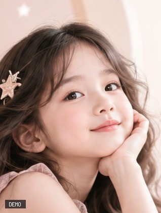ภาพใบหน้าน้องเฟิร์นระยะใกล้